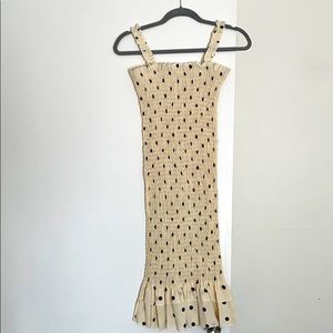 Cream/Brown Polka Dot Beach cover up